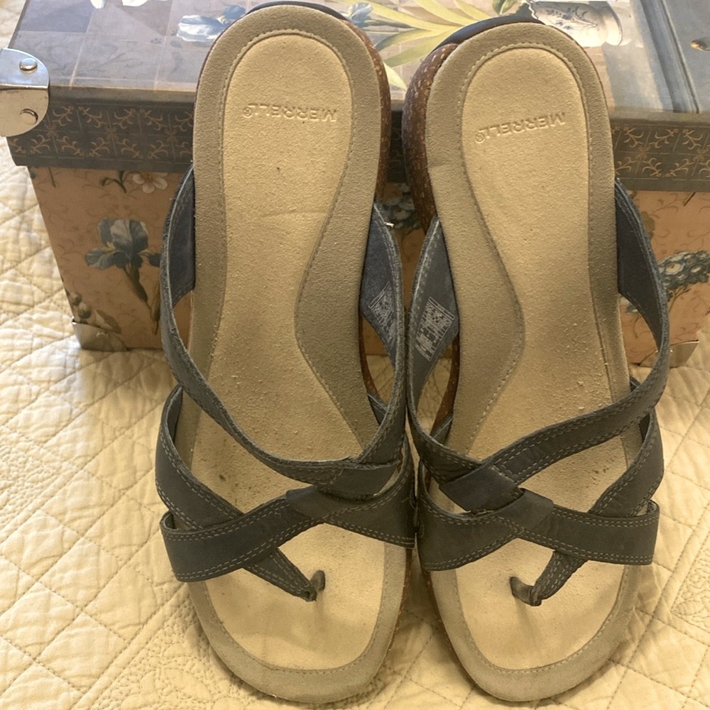 Merrell black womens sandals